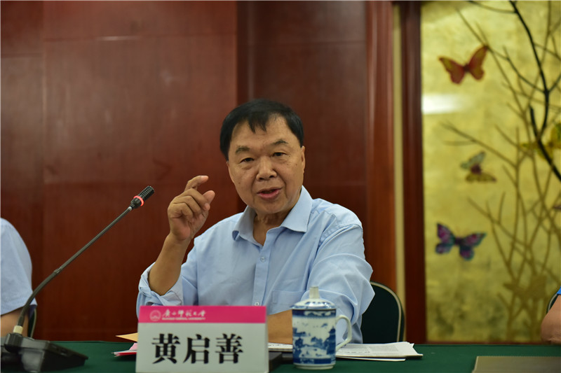 廣西壯族自治區博物館原館長(cháng)、研究館員黃啟善發(fā)言（郭倩 攝）.JPG